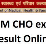 Rajasthan NHM CHO result