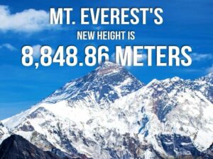 माउंट एवरेस्ट की ऊंचाई